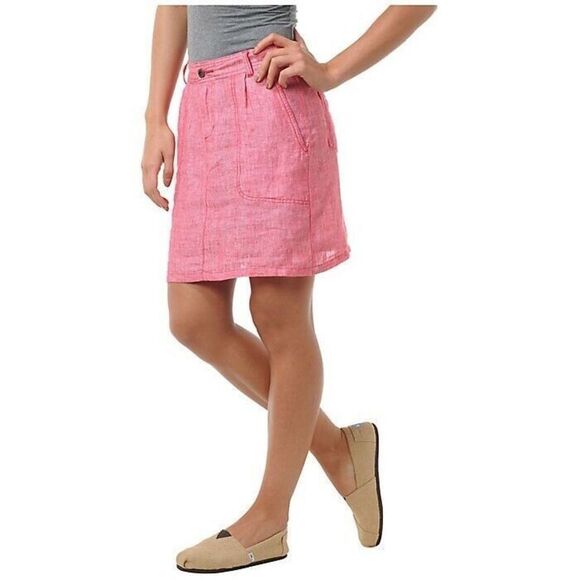 ✨Horny Toad Mini Skirt Size 4 Lithe Venti Pink 100% Linen✨ - Picture 1 of 7